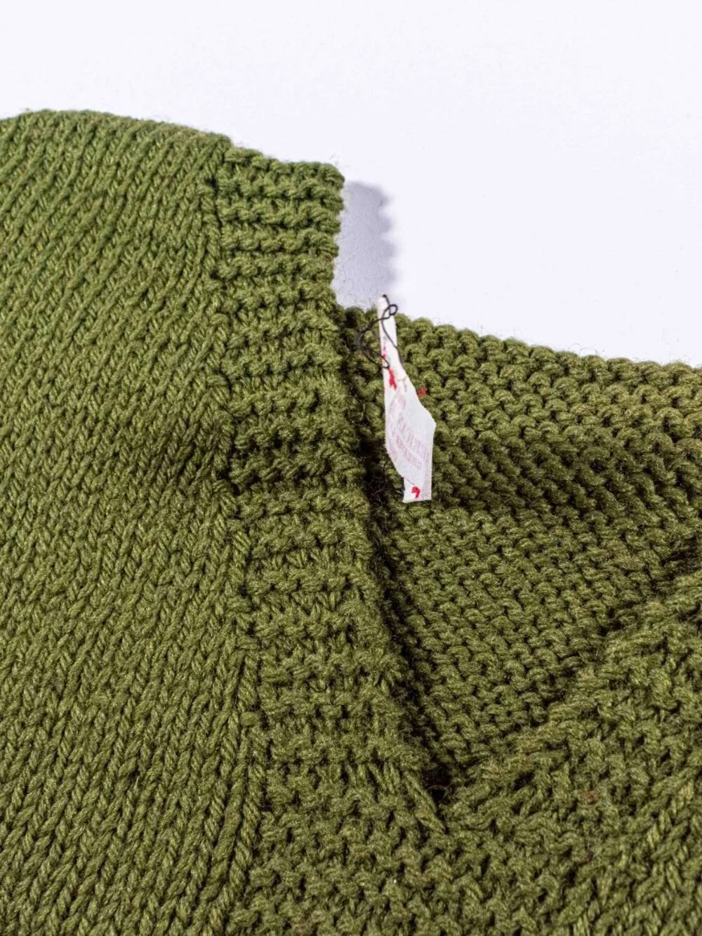 Vintage WWII American Red Cross Wool Sweater Vest Knit Olive Drab US Army